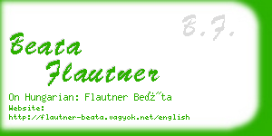 beata flautner business card